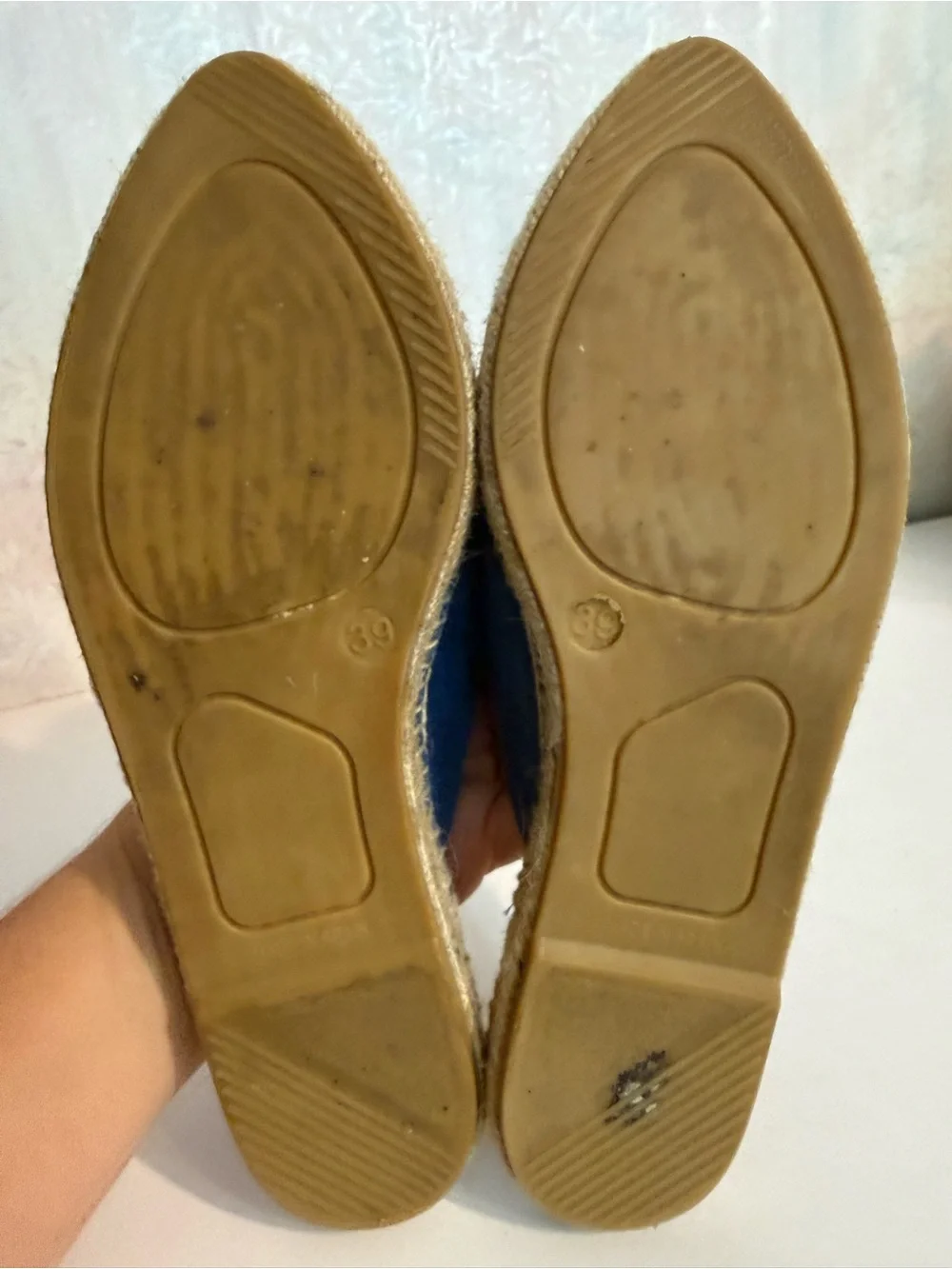 Pinaz Navy Suede Espadrille Slip-On, Business, Casual, Made In Spain, Sz 39